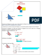Tema # 4 y Trab en Casa - Teorema de Pitágoras
