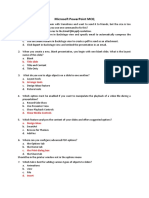 Microsoft PowerPoint MCQ