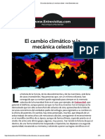 El Cambio Climático y La Mecánica Celeste