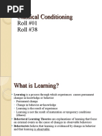 Classical Conditioning 1