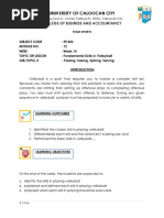 Module 12 Week 14 PE 004 Fundamental Skills in Volleyball