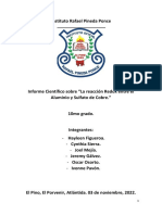 Informe de Oxidacion de Aluminio Con Sulfato de Cobre