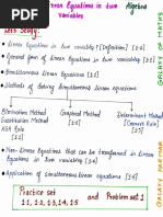 10th Alg Handwritten Notes (Galaxy of Maths)