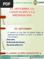 El Adverbio, La Conjunción y La Preposición Semana 11