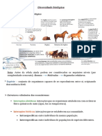 Diversidade Biológica - Resumo