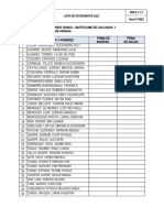 2022 Lista de Estudiantes Oficial