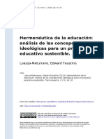 Loayza-Maturrano, Edward Faustino (2019) - Hermenéutica de La Educación Análisis de Las Concepciones Ideológicas para Un Proyecto Edu (... )