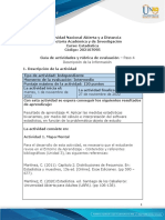 Guía de Actividades y Rúbrica de Evaluación - Unidad 3 - Paso 4 - Descripción de La Información