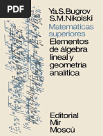 Ya. S. Bugrov - S. M. Nikolski - Matematicas Superiores - Elementos de Algebra Lineal y Geometria Analitica-Editorial Mir (1984)