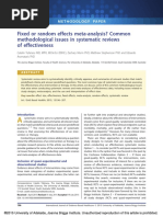 Fixed or Random Effects Meta Analysis Common.12