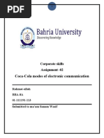 Coca-Cola Modes of Electronic Communication