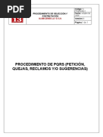 Procedimiento de PQRS