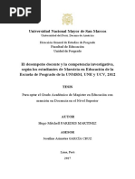 Tesis UNMSM El Desempeño Docente y La Competencia Investigativa