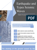 Grade 10 Lesson 3 Earthquake Seismic Wave