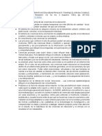 Resumen Pajares, Frank, Teachers' Beliefs and Educational Research Cleaning Up A Messy Construct, Review of Educational Research