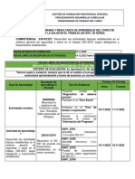 Gestión de Formación Profesional Integral Procedimiento Desarrollo Curricular Cronograma de Trabajo Del Curso