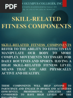 Skill Related Fitness Components