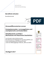 Metalltechnik Lernfeld 2 Werkstuecke Mit Maschinen Bearbeiten