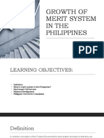 Growth of Merit System in The Philippines