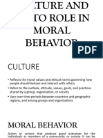 Cultural and Moral Behavior