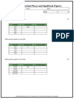 Rounding, Decimal Places and Significant Figures