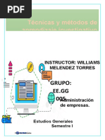 Tecnica y Metodos de Aprendizaje Tarea N° 1 PRESENTAR