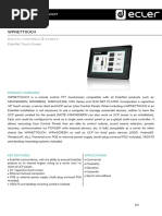 Ecler WPNETTOUCH Data Sheet