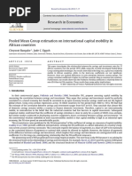 Bangake2012 Pooled Mean Group Estimation On International Capital Mobility