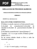 Simulacion de Procesos Quimicos: Universidad Nacional Del Altiplano Facultad de Ingenieria Quimica