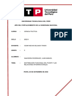 Tarea - Acadenica-DISTRIBUCIÓN FUNCIONAL DEL PODER Y LAS RELACIONES INTERNACIONALES