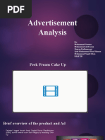 Peek Freans Cake Up Advertisement Analysis (With Advertisement)