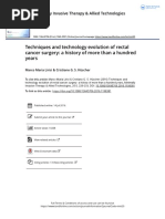 Techniques and Technology Evolution of Rectal Cancer Surgery A History of More Than A Hundred Years