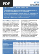 Poole Hospital Operational Plan