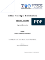 Ingenieria Económica. Planeacion Presupuestal