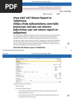 How To View UAE VAT Return Report in TallyPrime