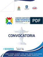 Convocatoria Juegos Deportivos Univ. 2022