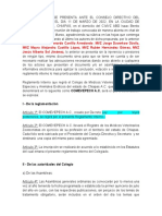 Propuesta 1 11032022 Reglamento Interno Que Regirá El Colegio de Médicos Veterinarios de Pequeñas Especies y Animales Exóticos Del Estado de