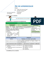 Sesión de Aprendizaje - Cta - 22 de Setiembre