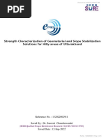 Strength Characterization of Geomaterial and Slope Stabilization Solutions For Hilly Areas of Uttarakhand