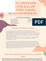 Peran Apoteker Dan TTK Di Industry Farmasi, Dunia Pendidikan