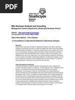 MSC Business Analysis and Consulting: Management Science Department, Strathclyde Business School