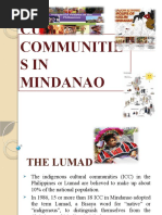 Cultural Communities in Mindanao