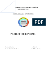 Proiect de Diplomă: Facultatea de Inginerie Mecanică Și Mecatronică