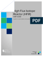 High Flux Isotope Reactor User Guide 2.0