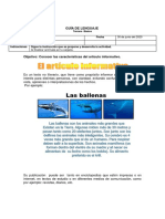 Leng 3° Guía 13 Características de Artículo Informativo