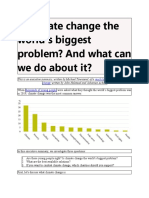 Is Climate Change The World's Biggest Problem? and What Can We Do About It?