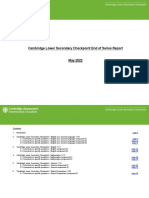 Cambridge Lower Secondary Checkpoint End of Series Report May 2022 - tcm143-655788