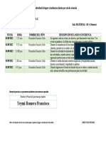 Reporte Individual de Logros e Incidencias Diarias Por Sala de Atención