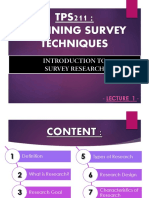 L1 - W1 - TPS211 - Introduction To Survey Research