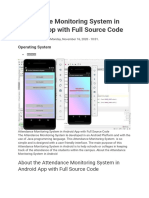 Attendance Monitoring System in Android App With Full Source Code